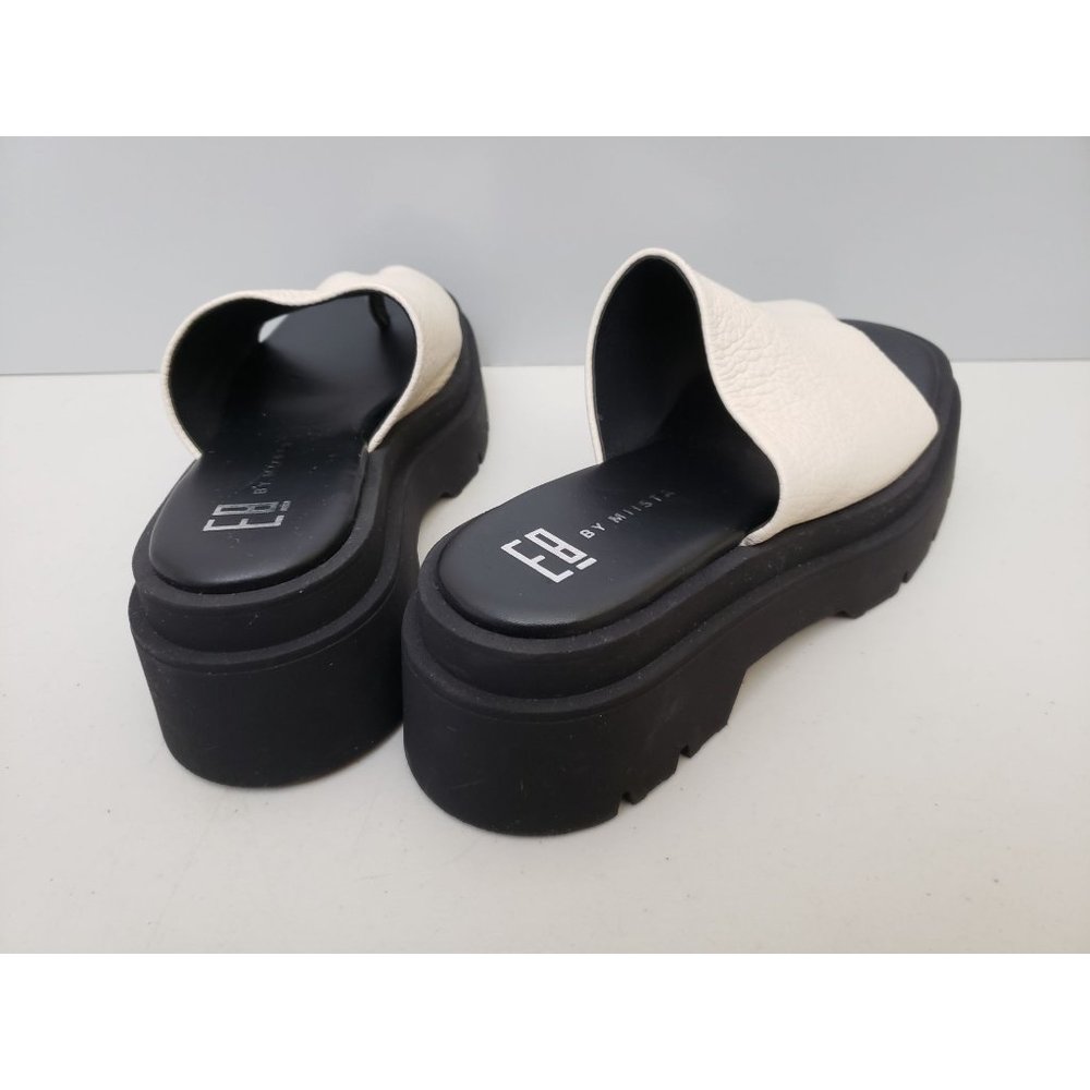 E8 by Miista Maggie Flatform Sandals Off White Grained Leather Womens 38 - Picture 3 of 5